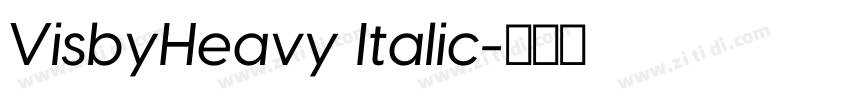 VisbyHeavy Italic字体转换